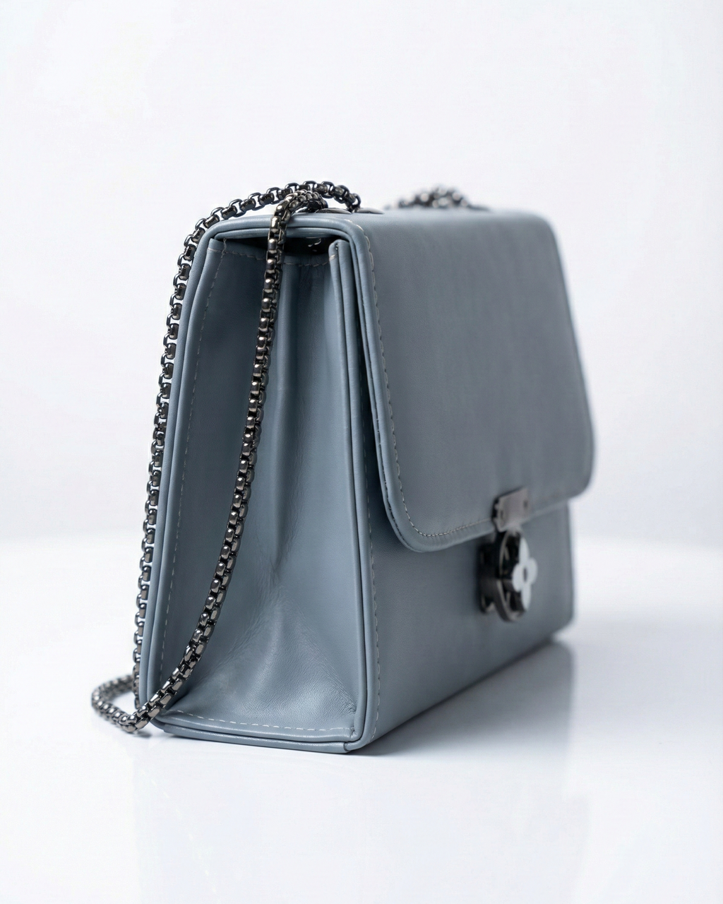 Slate Grey Structured Crossbody Bag