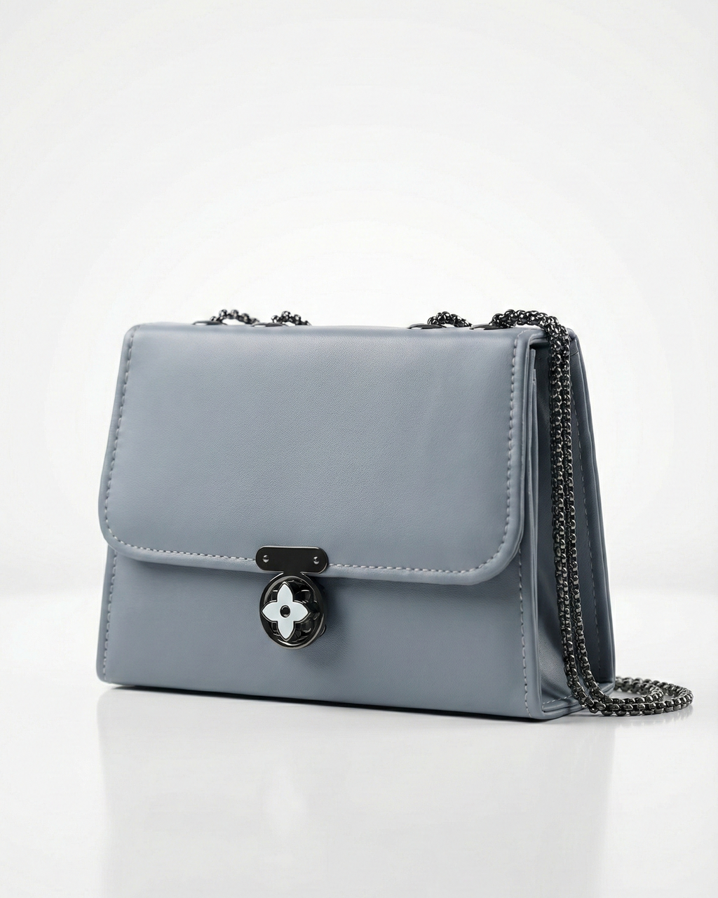 Slate Grey Structured Crossbody Bag